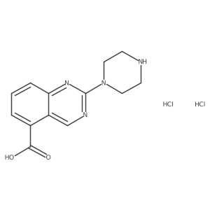 2-Piperazin-1-ylquinazoline-5-carboxylic acid;dihydrochloride结构式