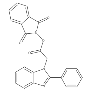 1,3-dioxo-2,3-dihydro-1H-isoindol-2-yl 2-(2-phenyl-1H-1,3-benzodiazol-1-yl)acetate结构式