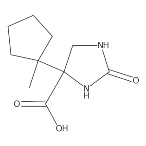4-(1-Methylcyclopentyl)-2-oxoimidazolidine-4-carboxylic acid结构式
