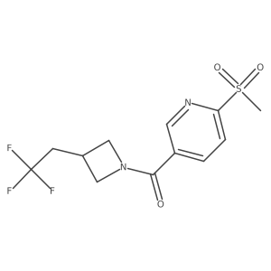 2-Methanesulfonyl-5-[3-(2,2,2-trifluoroethyl)azetidine-1-carbonyl]pyridine Structure