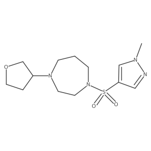 1-[(1-methyl-1H-pyrazol-4-yl)sulfonyl]-4-(oxolan-3-yl)-1,4-diazepane结构式