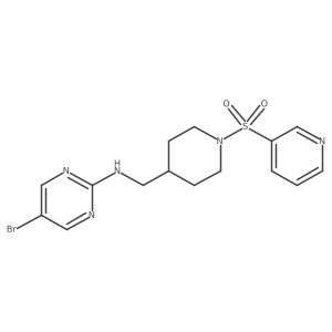 5-bromo-N-{[1-(pyridine-3-sulfonyl)piperidin-4-yl]methyl}pyrimidin-2-amine结构式
