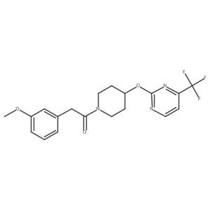 2-(3-Methoxyphenyl)-1-[4-[4-(trifluoromethyl)pyrimidin-2-yl]oxypiperidin-1-yl]ethanone结构式