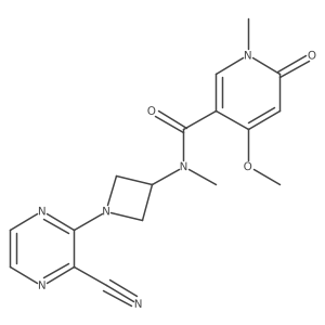 N-[1-(3-Cyanopyrazin-2-yl)azetidin-3-yl]-4-methoxy-N,1-dimethyl-6-oxopyridine-3-carboxamide Structure