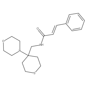 (E)-N-[(4-Morpholin-4-ylthian-4-yl)methyl]-3-phenylprop-2-enamide结构式