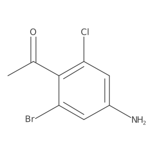 1-(4-Amino-2-bromo-6-chlorophenyl)ethan-1-one Structure