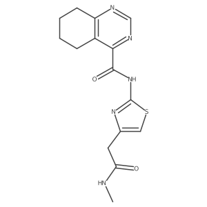 N-{4-[(methylcarbamoyl)methyl]-1,3-thiazol-2-yl}-5,6,7,8-tetrahydroquinazoline-4-carboxamide结构式