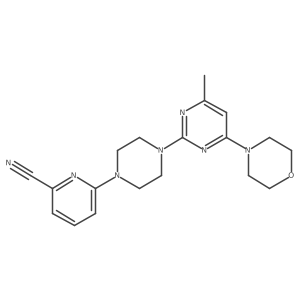 6-{4-[4-Methyl-6-(morpholin-4-yl)pyrimidin-2-yl]piperazin-1-yl}pyridine-2-carbonitrile Structure