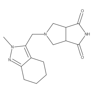 5-[(2-methyl-4,5,6,7-tetrahydro-2H-indazol-3-yl)methyl]-octahydropyrrolo[3,4-c]pyrrole-1,3-dione Structure