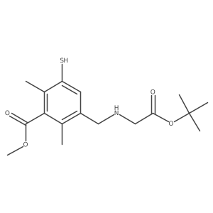 Methyl 3-({[2-(tert-butoxy)-2-oxoethyl]amino}methyl)-2,6-dimethyl-5-sulfanylbenzoate Structure