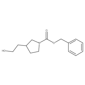 Benzyl 3-(2-hydroxyethyl)pyrrolidine-1-carboxylate结构式