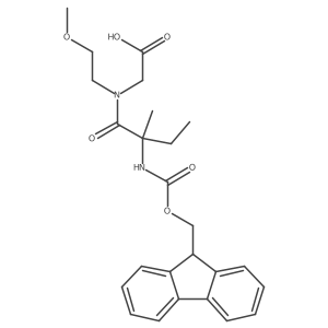 2-[2-({[(9H-fluoren-9-yl)methoxy]carbonyl}amino)-N-(2-methoxyethyl)-2-methylbutanamido]acetic acid Structure