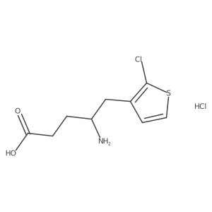 4-Amino-5-(2-chlorothiophen-3-yl)pentanoic acid hydrochloride结构式