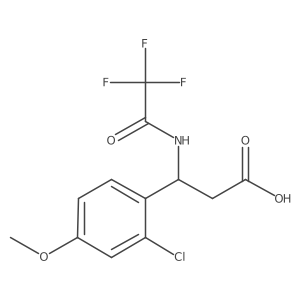 3-(2-Chloro-4-methoxyphenyl)-3-(2,2,2-trifluoroacetamido)propanoic acid结构式