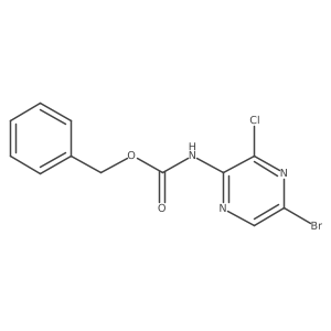 benzyl N-(5-bromo-3-chloropyrazin-2-yl)carbamate结构式