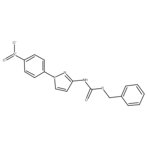benzyl N-[1-(4-nitrophenyl)-1H-pyrazol-3-yl]carbamate结构式
