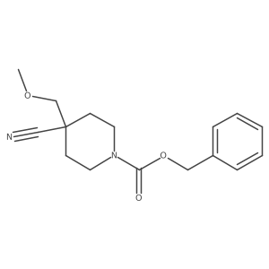 Benzyl 4-cyano-4-(methoxymethyl)piperidine-1-carboxylate结构式