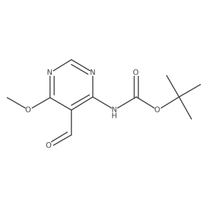 tert-butyl N-(5-formyl-6-methoxypyrimidin-4-yl)carbamate结构式