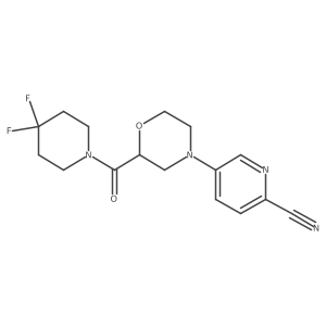 5-[2-(4,4-Difluoropiperidine-1-carbonyl)morpholin-4-yl]pyridine-2-carbonitrile Structure