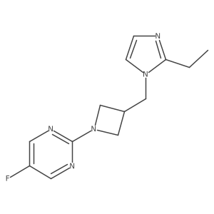 2-{3-[(2-ethyl-1H-imidazol-1-yl)methyl]azetidin-1-yl}-5-fluoropyrimidine Structure
