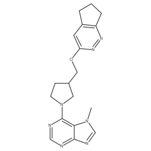 6-[3-({5H,6H,7H-cyclopenta[c]pyridazin-3-yloxy}methyl)pyrrolidin-1-yl]-7-methyl-7H-purine结构式