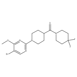 5-Bromo-2-[4-(4,4-difluoropiperidine-1-carbonyl)piperidin-1-yl]-4-methoxypyrimidine结构式