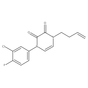 1-(But-3-en-1-yl)-4-(3-chloro-4-fluorophenyl)-1,2,3,4-tetrahydropyrazine-2,3-dione Structure