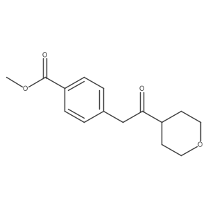 methyl 4-(2-oxo-2-(tetrahydro-2H-pyran-4-yl)ethyl)benzoate结构式