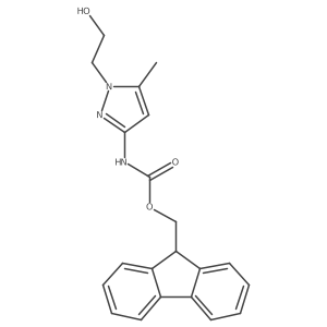 (9H-fluoren-9-yl)methyl N-[1-(2-hydroxyethyl)-5-methyl-1H-pyrazol-3-yl]carbamate结构式