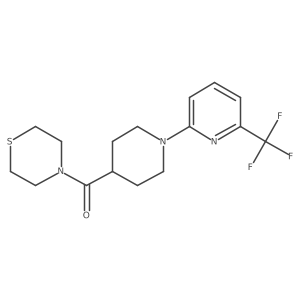 4-{1-[6-(Trifluoromethyl)pyridin-2-yl]piperidine-4-carbonyl}thiomorpholine Structure