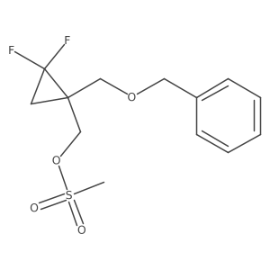 (S)-(1-((Benzyloxy)methyl)-2,2-difluorocyclopropyl)methyl methanesulfonate结构式