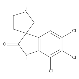 5,6,7-Trichlorospiro[indoline-3,3'-pyrrolidin]-2-one结构式
