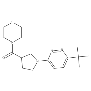 4-[1-(6-Tert-butylpyridazin-3-yl)pyrrolidine-3-carbonyl]thiomorpholine Structure