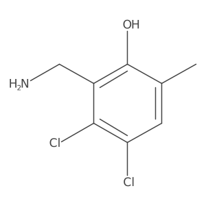 2-(Aminomethyl)-3,4-dichloro-6-methylphenol结构式