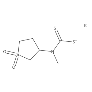 Potassium (1,1-dioxidotetrahydrothiophen-3-yl)(methyl)carbamodithioate Structure