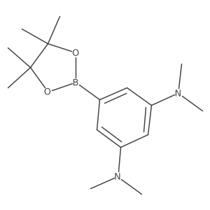 1-N,1-N,3-N,3-N-tetramethyl-5-(4,4,5,5-tetramethyl-1,3,2-dioxaborolan-2-yl)benzene-1,3-diamine结构式