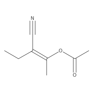 3-(Acetyloxy)-2-ethyl-2-butenenitrile Structure