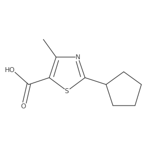 2-Cyclopentyl-4-methyl-1,3-thiazole-5-carboxylic acid Structure