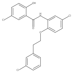 Benzamide,5-chloro-n-[5-chloro-2-[2-(3-chlorophenyl)ethoxy]phenyl]-2-hydroxy- Structure
