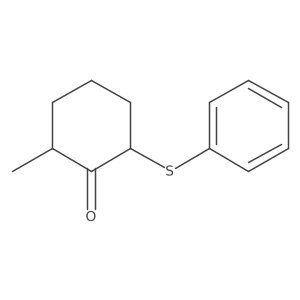Cyclohexanone, 2-methyl-6-(phenylthio)-, cis-结构式