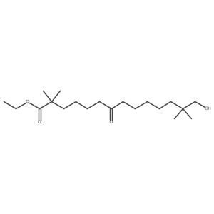Ethyl 14-hydroxy-2,2,13,13-tetramethyl-7-oxotetradecanoate Structure