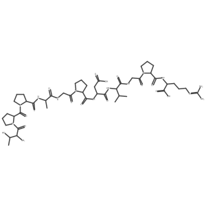 Thr-Pro-Pro-Ala-Gly-Pro-Asp-Val-Gly-Pro-Arg-OH结构式
