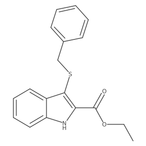 ethyl 3-(benzylthio)-1H-indole-2-carboxylate Structure