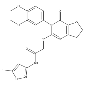 2-((3-(3,4-dimethoxyphenyl)-4-oxo-3,4,6,7-tetrahydrothieno[3,2-d]pyrimidin-2-yl)thio)-N-(5-methylisoxazol-3-yl)acetamide Structure