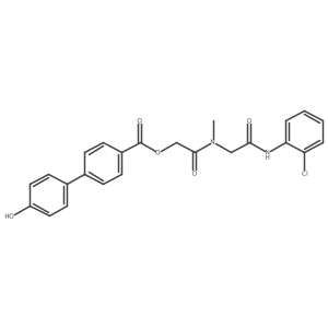 [2-[[2-(2-Chloroanilino)-2-oxoethyl]-methylamino]-2-oxoethyl] 4-(4-hydroxyphenyl)benzoate Structure