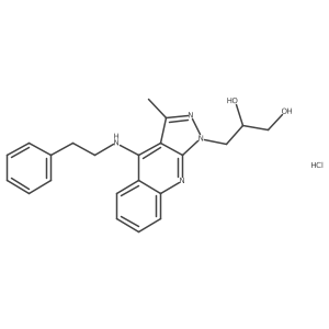 3-{3-methyl-4-[(2-phenylethyl)amino]-1H-pyrazolo[3,4-b]quinolin-1-yl}-1,2-propanediol hydrochloride结构式