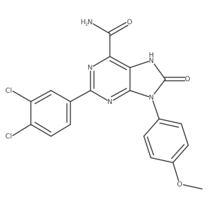 2-(3,4-dichlorophenyl)-9-(4-methoxyphenyl)-8-oxo-8,9-dihydro-7H-purine-6-carboxamide Structure