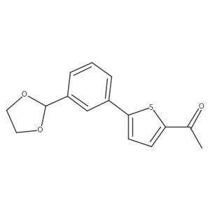 1-{5-[3-(1,3-Dioxolan-2-yl)phenyl]-2-thienyl}ethanone Structure