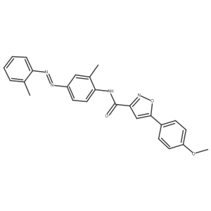 5-(4-methoxyphenyl)-N-{2-methyl-4-[(E)-(2-methylphenyl)diazenyl]phenyl}-1,2-oxazole-3-carboxamide结构式