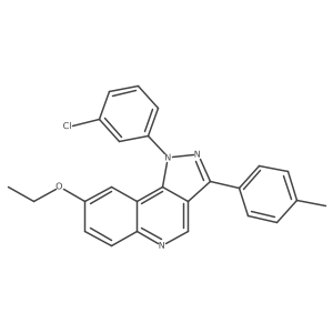 1-(3-chlorophenyl)-8-ethoxy-3-(4-methylphenyl)-1H-pyrazolo[4,3-c]quinoline结构式